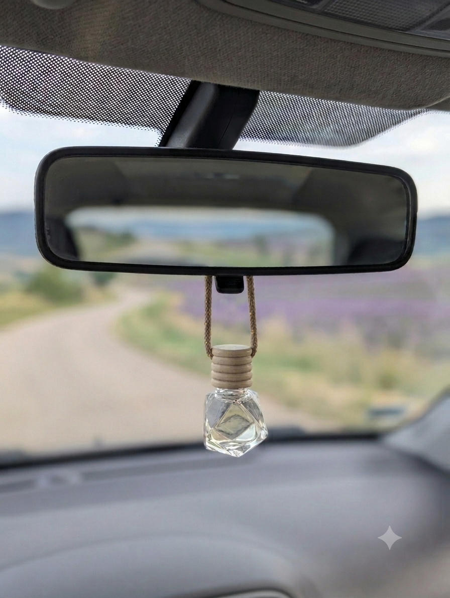 Diffuseur de Voiture à la Lavandin boule 8 ml- Flacon Suspendu Rechargeable