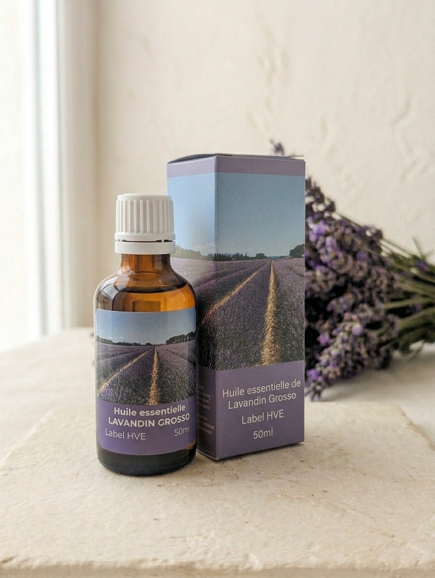 Huile essentielle de Lavandin Grosso 50 ml – Label HVE
