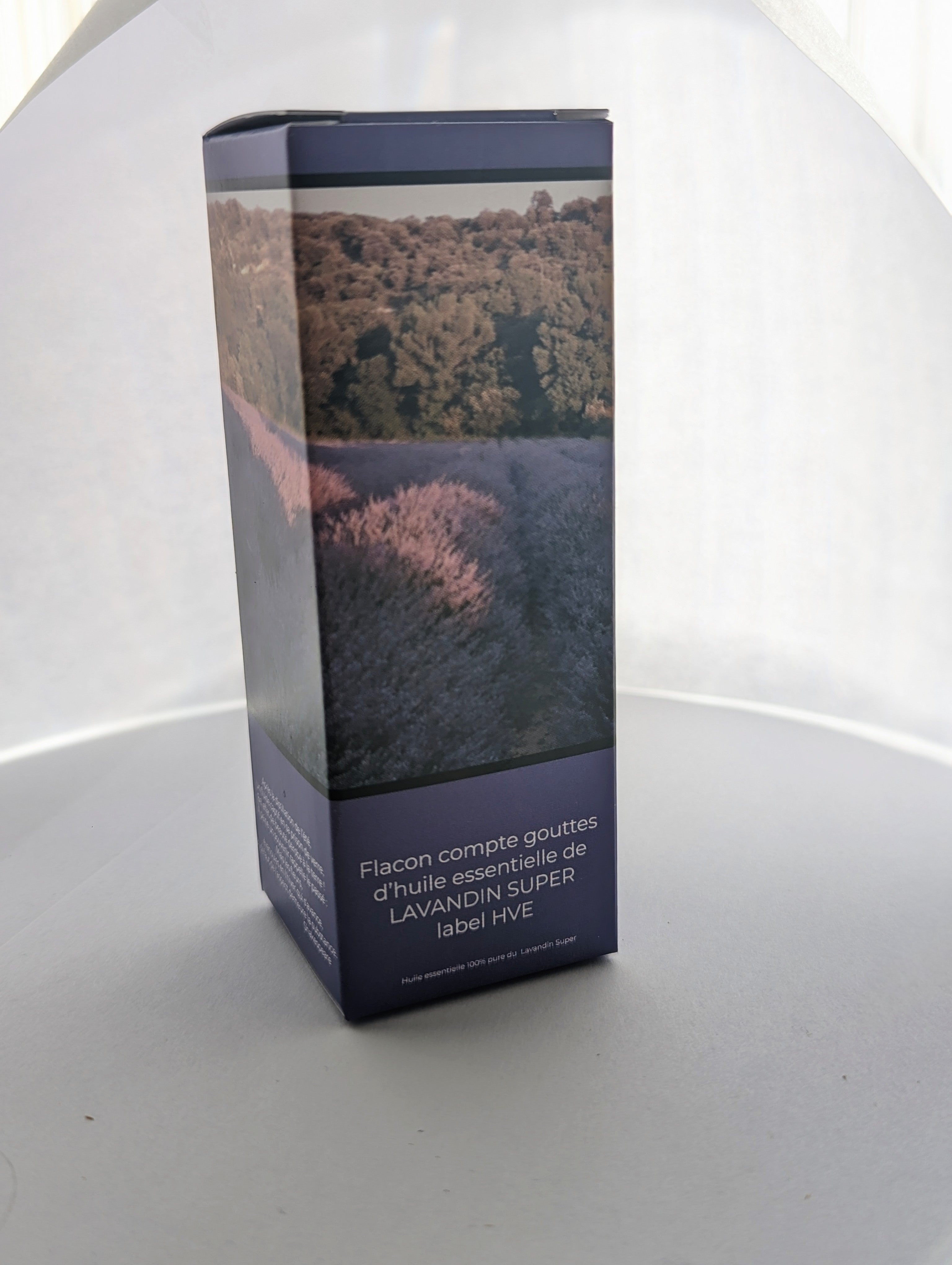 Boîte de l'huile essentielle de Lavandin Super, label HVE